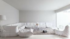 séjour moderne design en blanc