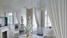 Intérieur élégant et luxueux en blanc