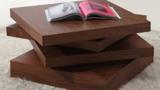 table basse design original en plateaux bois