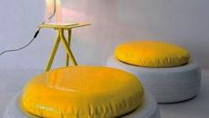 idées déco pneus usé tabourets