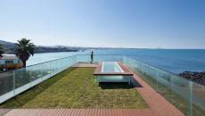 café moderne terrasse sur le toit