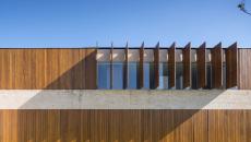 volets bois façade contemporaine maison de luxe